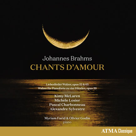 Couverture du disque Chants d'amour de Brahms.